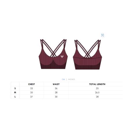 Twill Active - Boundless Recycled Strappy Sports Bra - Burgundy
