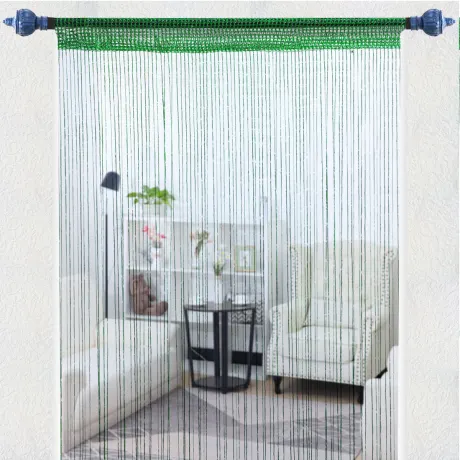 PiccoCasa- cordon rideau frange panneau bande de fil fond diviseur 39" x 79"(WH)