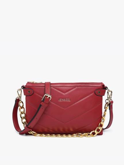 Jen & Co. - Women's Britt Puffer Crossbody W/ Snaps Bag