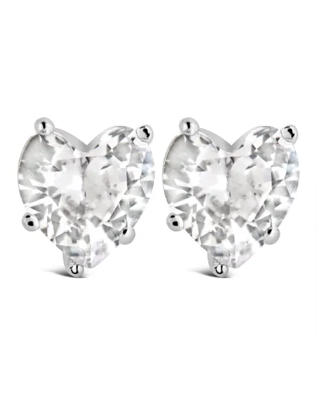 Sterling Forever - Sterling Silver 5mm Heart Cz Studs