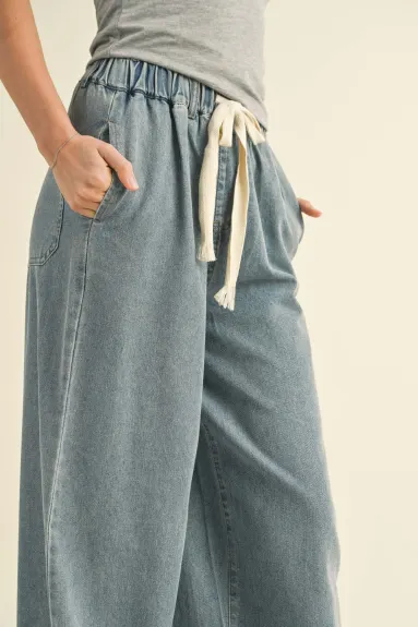 Pantalon large en denim