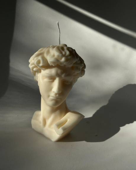 La Bougie David | Buste de David Sculptural Bougie Décor | AARAM LUX