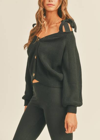 Evercado - Off Shoulder Strap Sweater