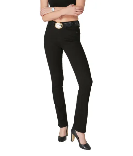 Lola Jeans Kate-BLK High Rise Straight Jeans