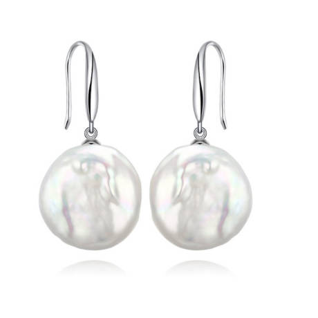White Coin Freshwater Pearl Drop Earrings - Signature Pearls