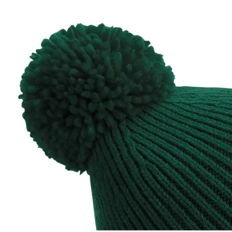 Beechfield - Unisex Engineered Knit Ribbed Pom Pom Beanie