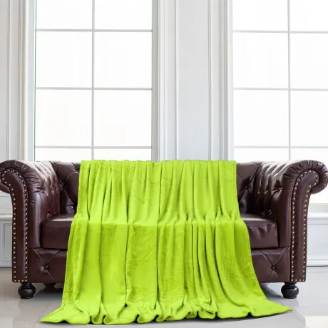 PiccoCasa- Flannel Fleece Plush Microfiber Bed Blanket 70x78 Inch