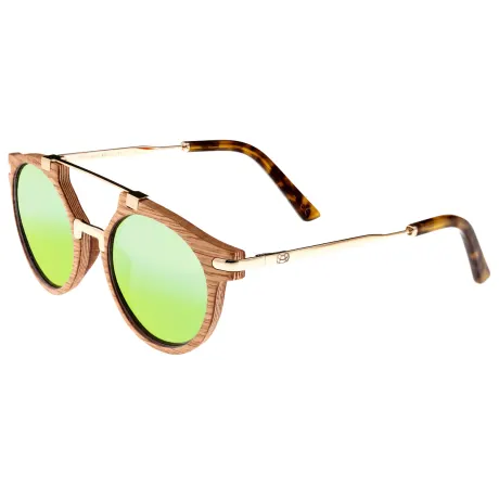 Earth Wood - Petani Polarized Sunglasses - Annato/Green