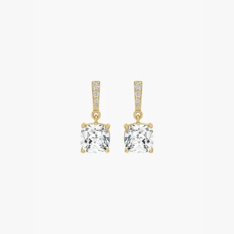Bearfruit Jewelry - Audrey Square Crystal Dangling Earrings