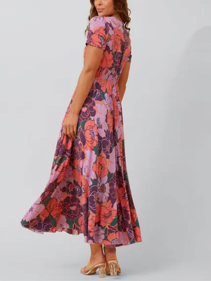 Annick - Christina Maxi Dress Fit & Flare Floral Print
