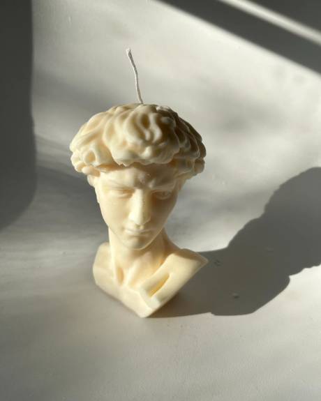 The David Candle | Bust of David Sculptural Candle Decor | AARAM LUX