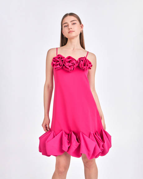 endless rose- Rose Bubble Mini Dress
