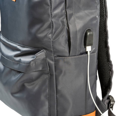 CHAMPS sac à dos imperméable pour ordinateur portable avec port de charge USB