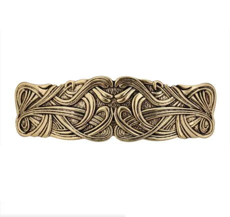 Ensemble de 2 barrettes capillaires celtiques ornées en doré et argenté- Don't AsK