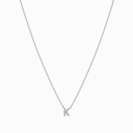 Bearfruit Jewelry - Crystal Initial Necklace - Letter K