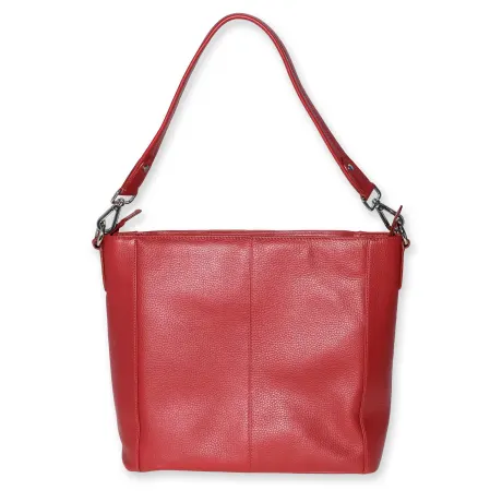 Club Rochelier Ladies' Large Leather Multi Zip Pocket Hobo Shoulder Bag