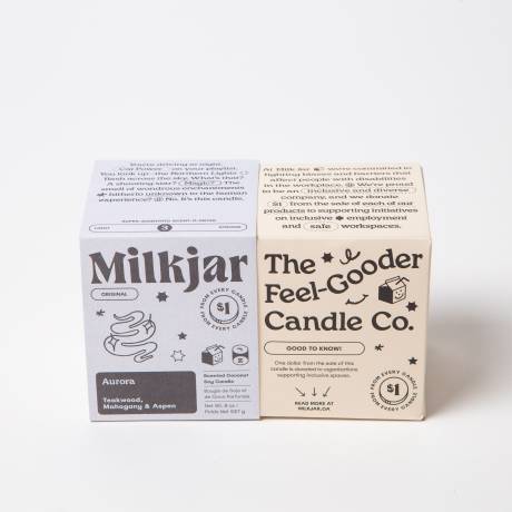 Milk Jar Aurora Candle | Teakwood, Mahogany & Aspen 8oz