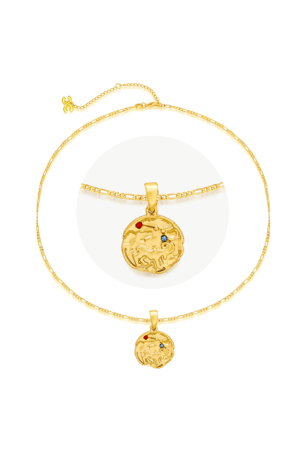 Classicharms-Collier à pendentifs sculpturaux en or en forme de signe du zodiaque