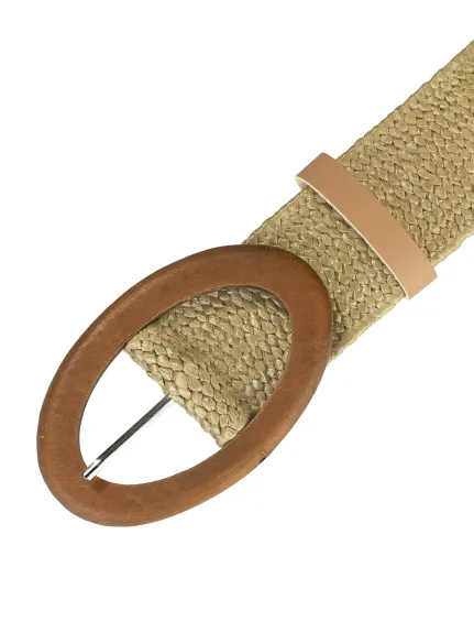 Allegra K- Elastic Waist Wide Stretch Woven Belt