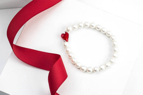 Bracelet de perles imitation Siam fabriqué avec des cristaux autrichiens de qualité