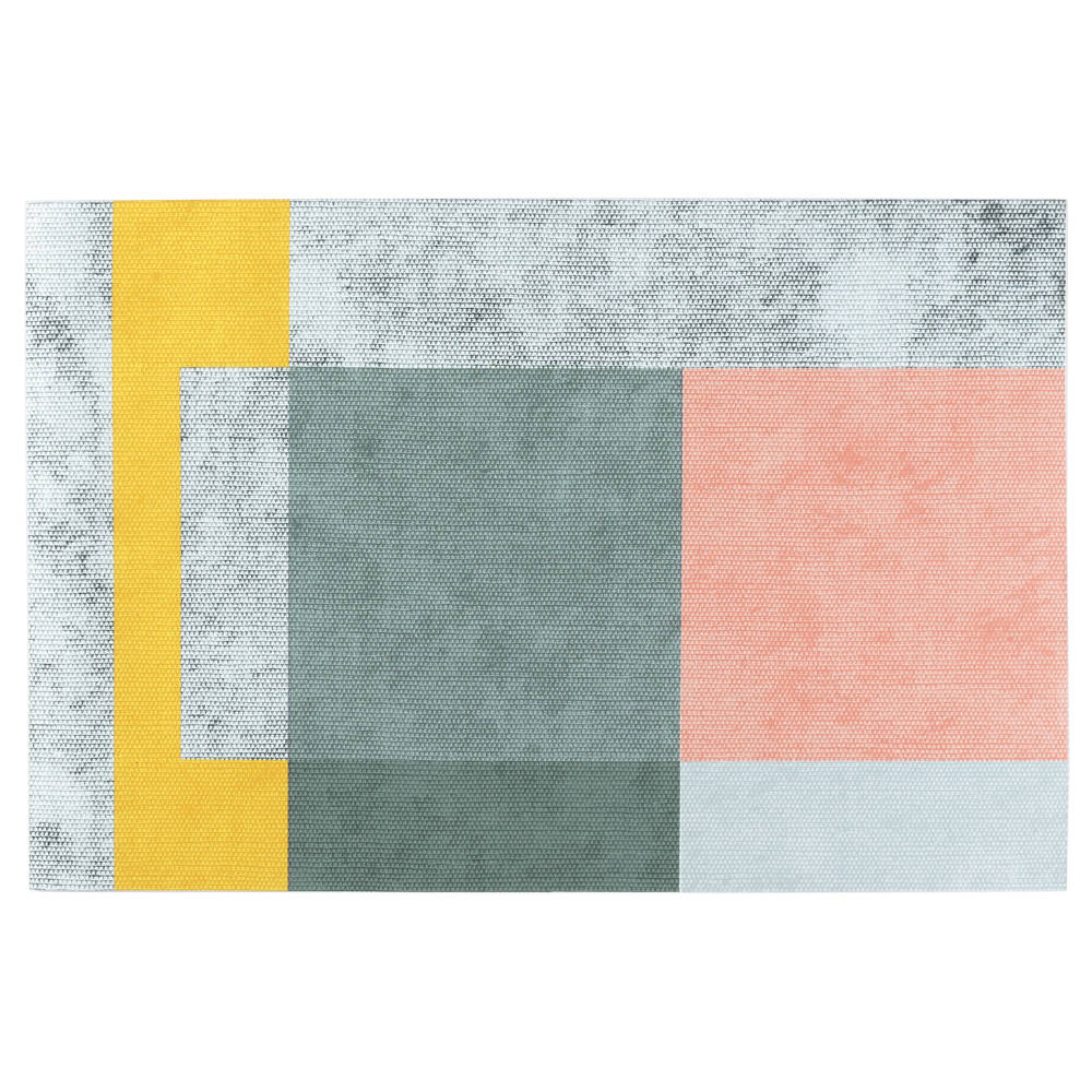 Piccocasa - tapis de bain moderne abstrait rétro coloré 20" x 32"