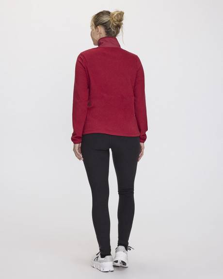 Veste &agrave; demi-zip en tissu polaire - Hyba