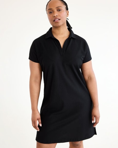 Short-Sleeve Polo Piqué Dress - Hyba