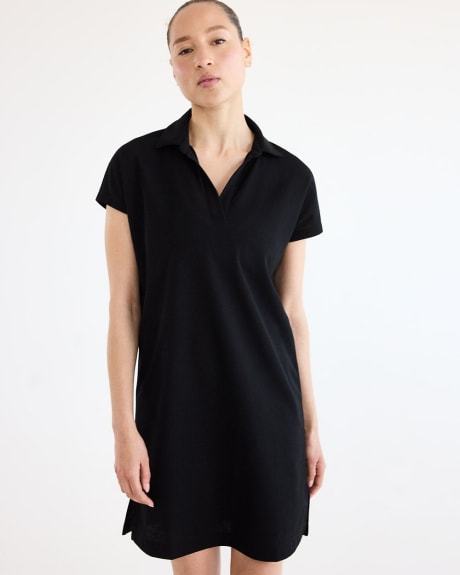 Short-Sleeve Polo Piqué Dress - Hyba