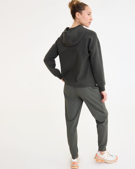 Hooded Pullover with Adjustable Hem - Hyba