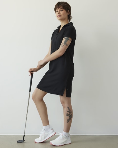 Short-Sleeve Polo Piqué Dress