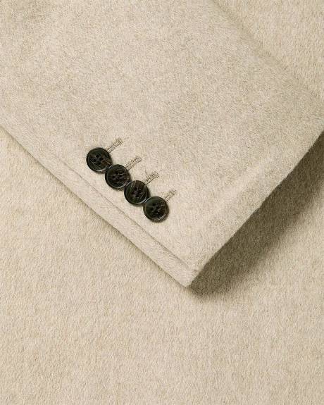 Classic Wool-Blend Coat with Tailored Collar