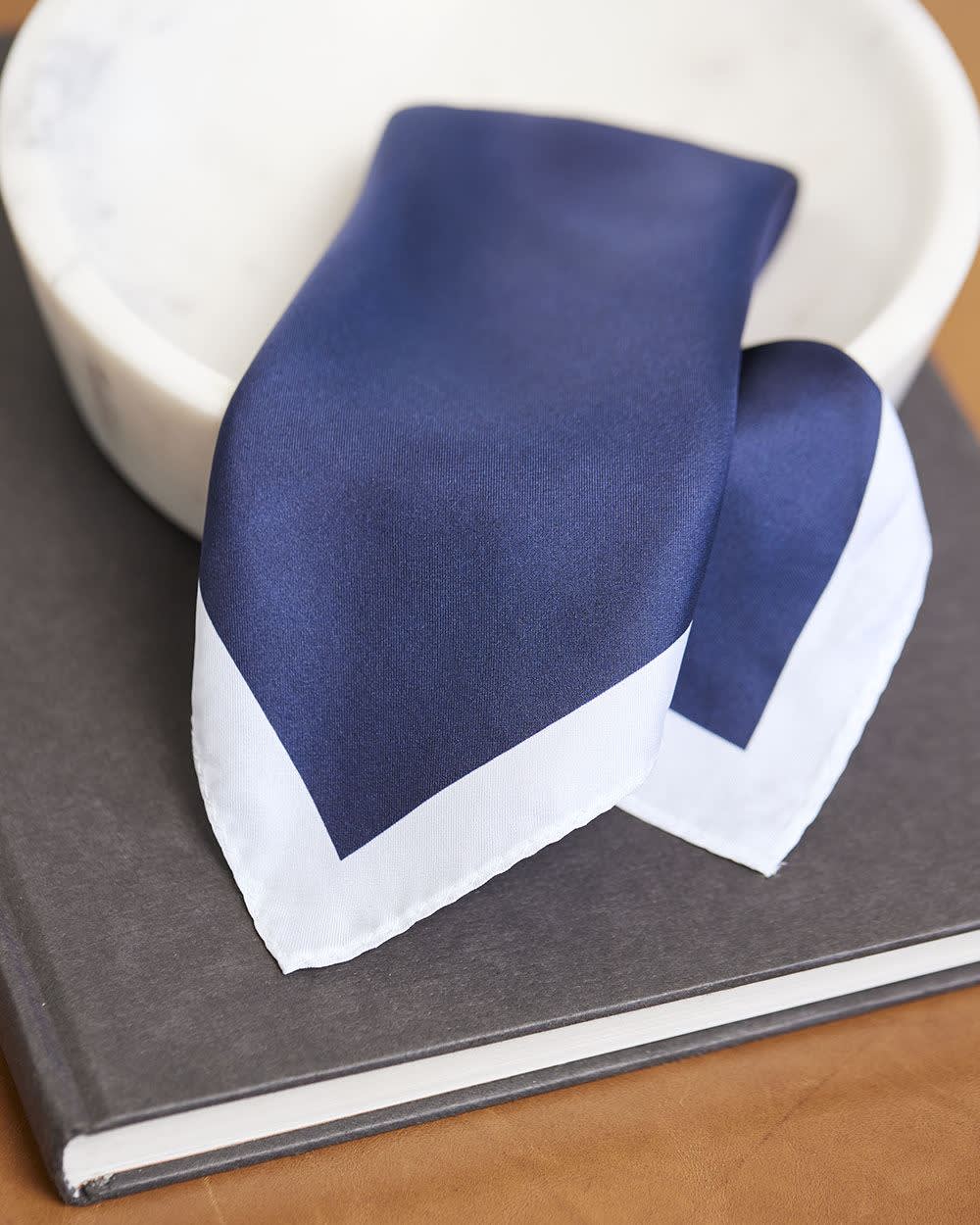 Navy Handkerchief with White Outline RW&CO.