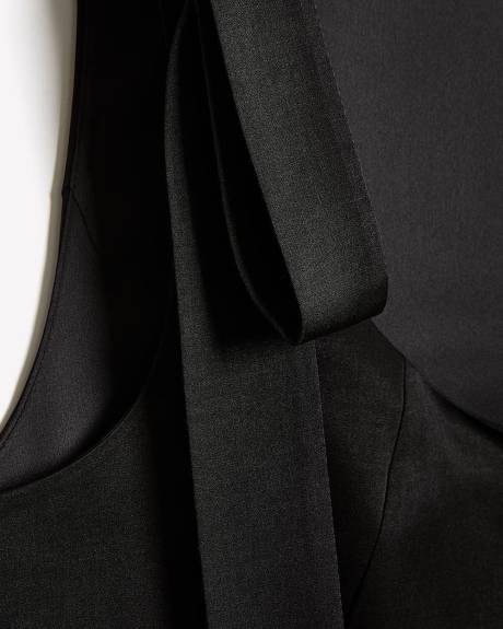 Blouse Péplum Sans Manches à Col en U