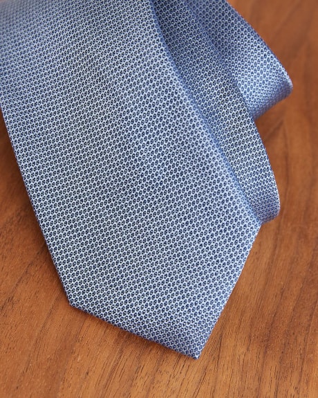 Teal Regular Tie with Micro Pattern