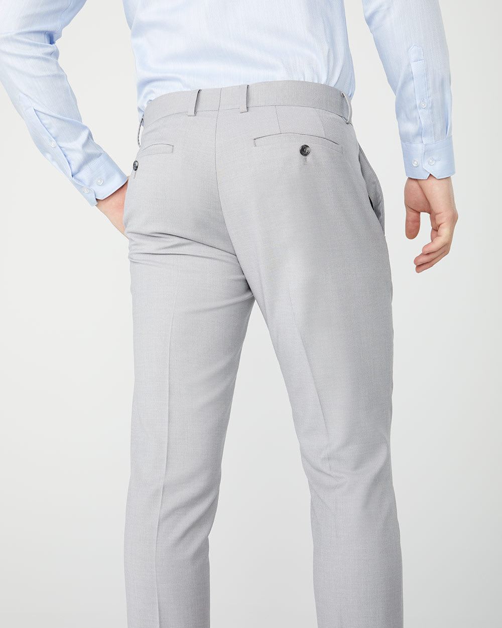 Essential Slim Fit stretch light heather grey suit Pant 30'' RW&CO.