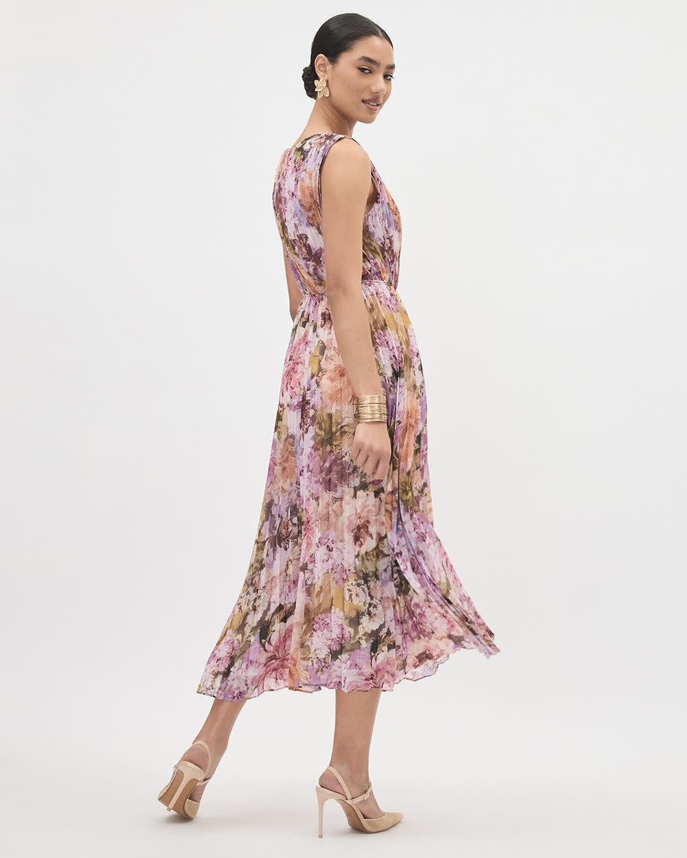 Sleeveless Pleated Midi Dress RW&CO.