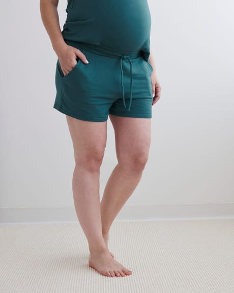 French Terry Boxer Shorts - Thyme Maternity