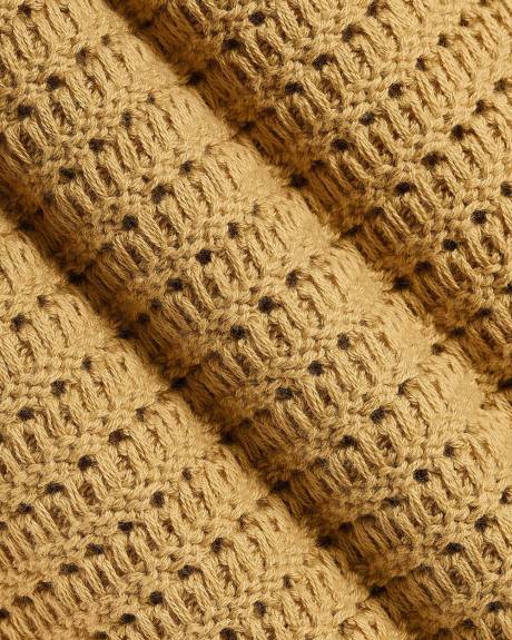 Pull en Mailles Crochet&eacute;es &agrave; Manches aux Coudes