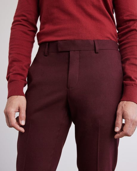 Pantalon de Complet Brossé à Coupe Étroite