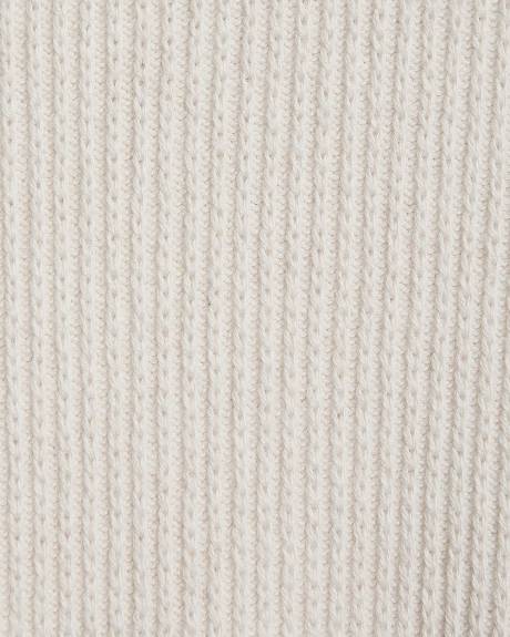 Pull à Manches Longues et Col Rond avec Cachemire