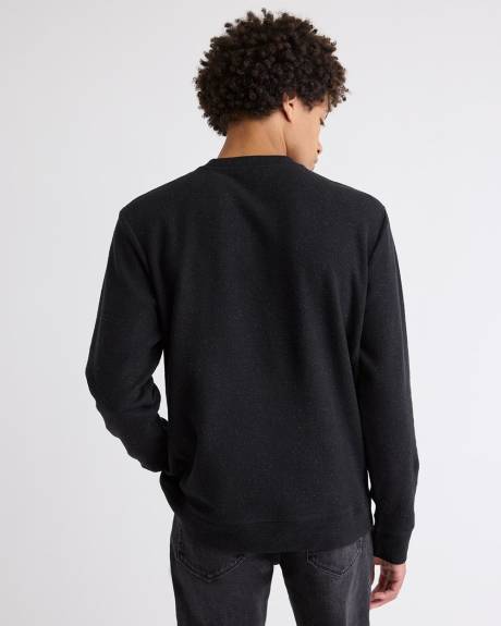 Pull Côtelé à Manches Longues et Col Rond