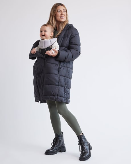 Manteau Matelassé à Capuchon avec Extension - Thyme Maternité