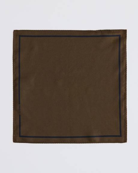 Solid Brown Handkerchief with Logo