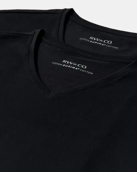 Supima Cotton (R) V-Neck T-Shirt - 2 Pack