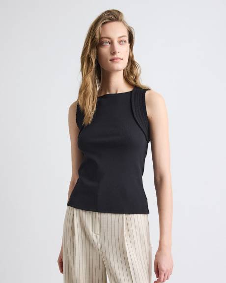 Haut Bimatière à Col Rond Sans Manches