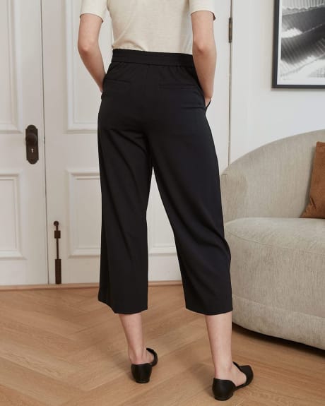 Pantalon Large Extensible 4 Sens à Taille Haute