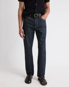 Dark-Wash Straight-Leg Jeans