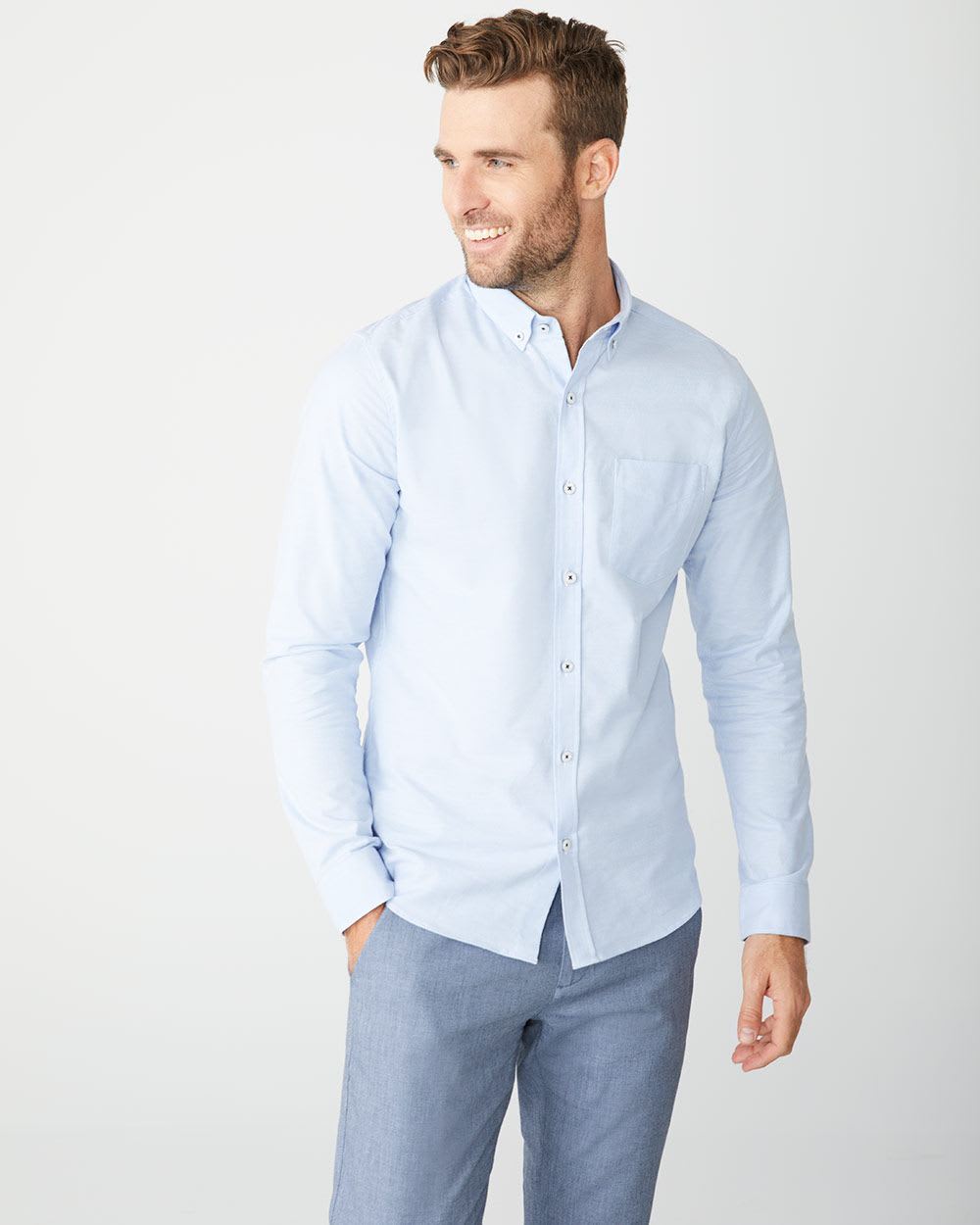 stretch oxford muscle fit shirt