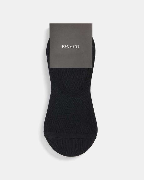 No-show black mesh socks - 3 pairs