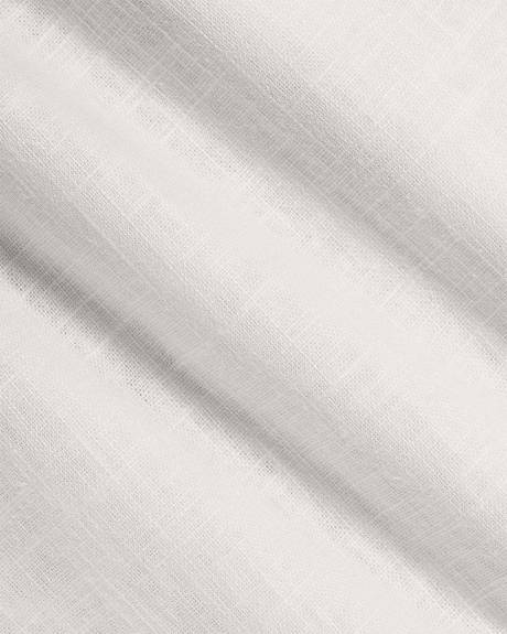 Robe Midi Sans Manches &agrave; Col Licou en M&eacute;lange de Lin